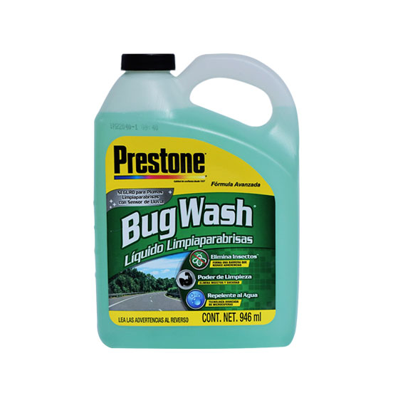 limpiador parabrisas bug wash 946ml prestone