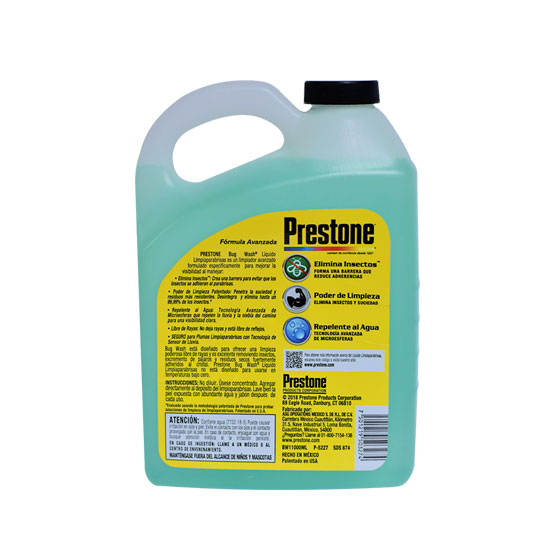 limpiador parabrisas bug wash 946ml prestone posición 2